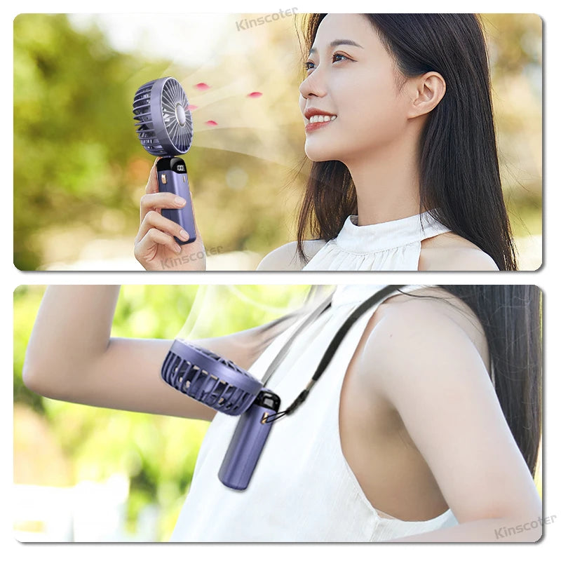 CoolVento Turbo – Foldable Handheld Fan, 100 Speeds, 4000mAh, Digital Display